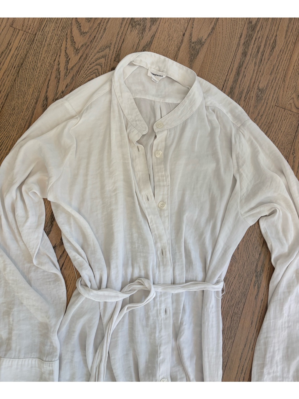 summersalt White Lightweight coverup shirt dress